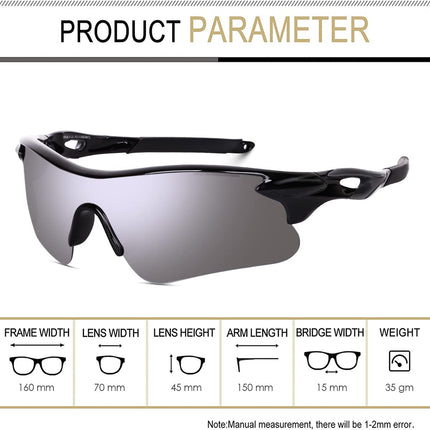 Legend Eyewear Sports Sunglasses for Men Women Youth Cricket Baseball Fishing Cycling Running Golf Motorcycle Tac Glasses UV400 (Grey Black) 