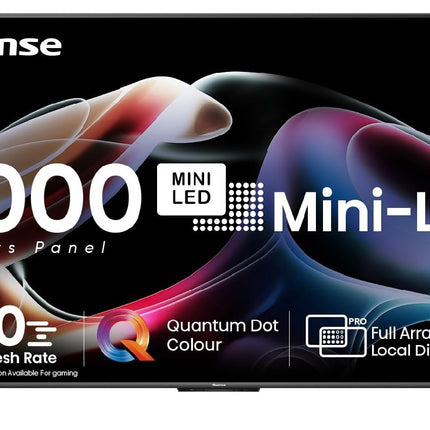 Hisense 189 cm (75 inches) 4K Ultra HD Smart Mini LED QLED TV 75U7K (Black) 