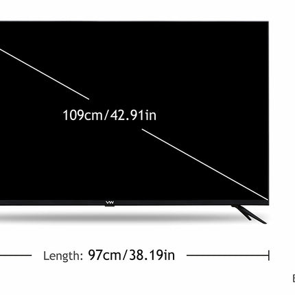 VW 109 cm (43 inches) Linux Series Frameless Full HD Smart LED TV VW43S1 (Black) 