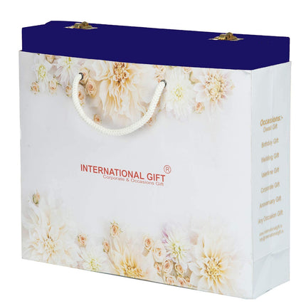 INTERNATIONAL GIFT® German Silver Brass Two Bowl with Two Spoon and with Single Tray with Beautiful Velvet Box Packing with Carry Bag Uses for Dry Fruit | Chocolate | Sweet | HomeDecor 