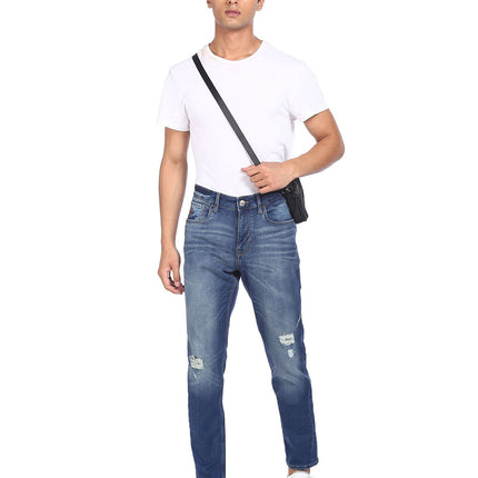 U.S. POLO ASSN. Men's Slim Mid Rise Jeans (UDJENO0370_Blue_32) 
