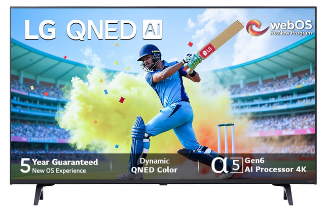 LG 108 cm (43 inches) QNED-75 Year 2024 Edition 4K Ultra HD (3840x2160) Smart WebOS QNED TV 43QNED75SRA (Black) 