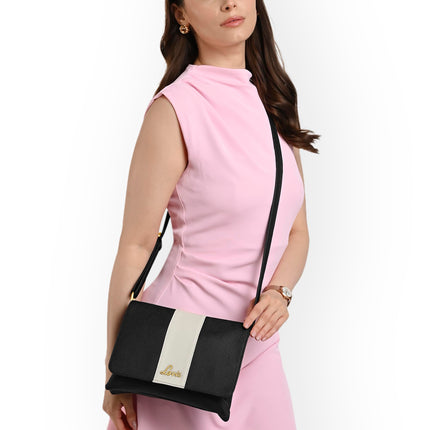 Lavie Women's Reese 2C Colorblock Crossbody Sling Bag | Flap Sling Bag | Ladies Purse Handbag | Gift for Women 