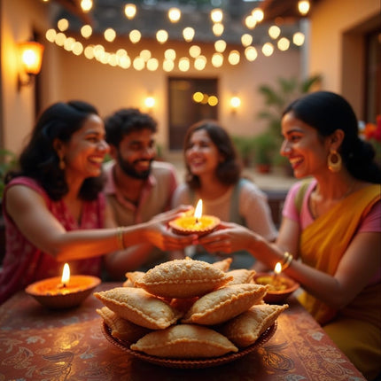 Authentic Homemade Gujiya By Savita Kitchen | Traditional Indian Sweet | Made with Khoya, Dry Fruits, and Cardamom | Crispy & Delicious | Perfect for Holi, Diwali, and Festive Gifting | Fresh, Handcrafted, and Festive Mithai Box (400g) (12 Piece Approx) 