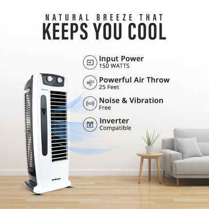 Blueberry's Tower Fan - with powerful air throw, 25 Feet Air Delivery, 4-way Air Flow, Low Power Consumption and Anti-Rust Body| High Speed Tower fan for home and office with 1-Year Warranty 