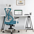 Da URBAN® Merlion Office Chair,High Back Mesh Ergonomic Home Office Desk Chair with 3 Years Warranty, Adjustable Armrests,Adjustable Lumbar Support,Tilt Lock Mechanism (Grey) 