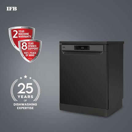 IFB 16 Place Settings â€ŽHot water wash Free Standing Dishwasher (Neptune VX2 Plus, Inox Grey, In Built Heater with Turbo Drying, Perfect for Indian Utensils) 