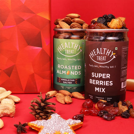 Healthy Treat Royal Treat Holi Gift Hamper | Festival Gifting | Holi Gift | Holi Gifts For Family and Friends | Birthday, Anniversary Gift's | Wedding Gifts | Healthy Gourmet Hamper | Healthy Roasted Snacks, Dry Fruit Gift Box | Wholesome Corporate Giftin 