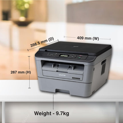 Brother DCP-L2520D Automatic Duplex Laser Printer with 30 Pages Per Minute Print Speed, Multifunction (Print Scan Copy), 2 in 1 (ID) Copy Button, LCD Display, 32 MB Memory, 250 Sheet Paper Tray, USB 