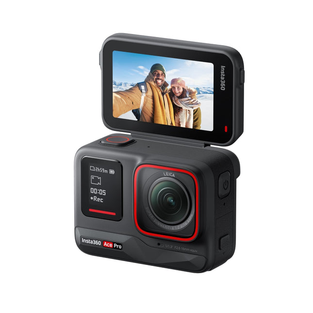 insta360 Ace Pro - 48 Mp Waterproof Digital Action Camera Co-Engineered with Leica, Flagship 1/1.3" Sensor and Ai Noise Reduction for Unbeatable Image Quality, 4K120Fps, 2.4" Flip Screen 