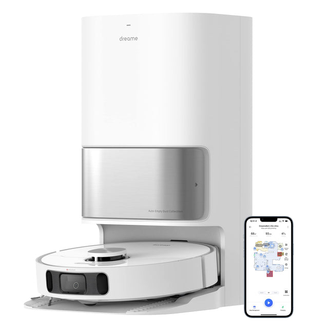 DREAME L10s Ultra Robot Vacuum Cleaner Washer with Self-Cleaning Base Station (Dust Drain, Automatic Cleaning) AI Obstacle Detection 3D, 5300Pa Suction Power, 210 Minutes Battery, WiFi/APP/Alexa 