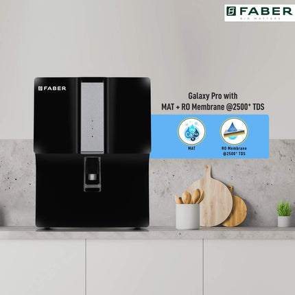 Faber FWP Galaxy PRO Reverse Osmosis Water Purifier 7L, black, ro+mat 