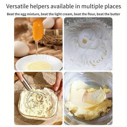 ABTER Atta Kneader Dough Maker with Stainless Steel Food Processor Roti Atta Blender Beater Manual Flour Mixer for Egg, Bread, Cake, Pastry, Pizza Dough 