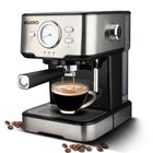AGARO Imperial Espresso Coffee Maker, Coffee Machine, 15 Bars, With Foaming Milk, Frother Wand for Espresso, Cappuccino, Latte and Mocha, Steam Espresso Maker For Home, Adjustable Milk Frothing and Double Temperature Control System, Stainless Steel, 1100W 