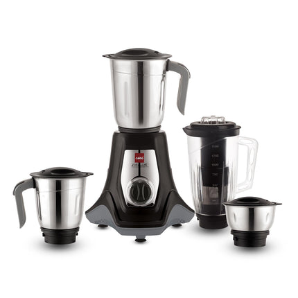 Cello Hercules Mixer Grinder 750W, Black- 2 Year Warranty (We Jar with Lid- 1.2 L; Dry Jar with Lid- 1L; Chuntney Jar with Lid- 500ml; Juicer Jar Capacity- 1500ml; Spatula) 