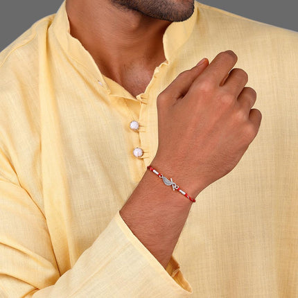 GIVA 925 Silver Krishna Rakhi|Raksha Bandhan Rakhi for Brother | Gift for Men & Boys| With Certificate of Authenticity and 925 Stamp 
