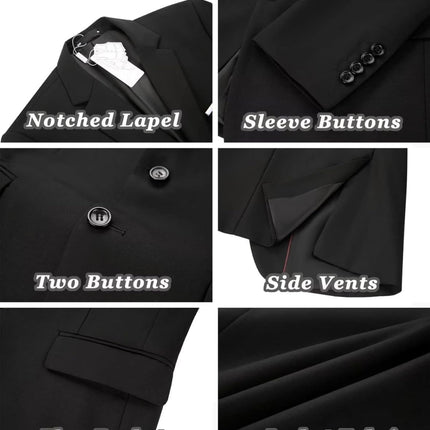 Random Stripe Blazer for Men Casual Mens Suit Jacket Slim Fit Men's Suit Outfit Notch Lapel Men's Sport Coats & Blazers (in, Numeric, 40, 40, Black) 