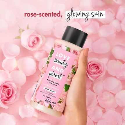Love Beauty & Planet Murumuru Butter and Rose Moisturising Body Wash|Crème Shower Gel for Soft Skin,200ml 