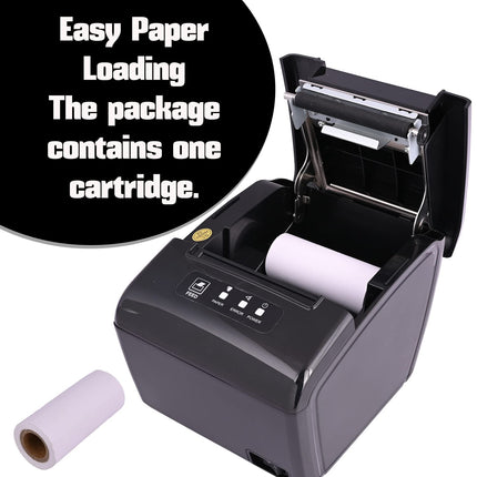 RETSOL RTP-82UE 200mm Thermal Receipt Printer with LAN Interface & USB Connectivity Monochrome Desktop Barcode Printing and Label Printing Compatible with Windows & Linux (1 Pc) 