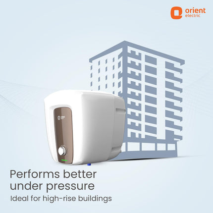 Orient Electric Aquator Edge |15L Storage Water Heater| BEE-5 Star rated |8 bar pressure compatibility | Suitable for high rise buildings |5 years tank warranty 