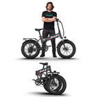 EMotorad Doodle Pro Fat-Tire Foldable Electric Mountain Bike – 250W Rear Hub Motor, 12.75Ah Removable Li-ion Battery, C6+ Display, Front/Rear Lights with Side Indicators 
