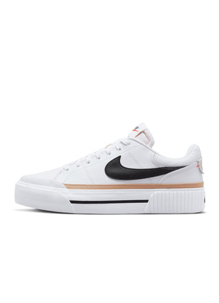 Nike WMNS Court Legacy Lift White Black Hemp Team Orange