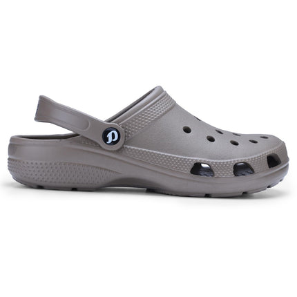 DOCTOR EXTRA SOFT Men's Classic Casual Clogs/Sandals with Adjustable Back Strap for Adult | Comfortable & Light Weight | Stylish & Anti-Skid | Waterproof & Daily Mules For Gents/Boys D-501-Coffee-5 UK 