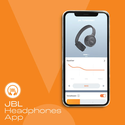 JBL Tune 520BT Wireless Headphones with Mic, Upto 57 Hrs Battery, Pure Bass Sound, Speed Charge, Customizable Bass with Headphones App, Lightweight, Bluetooth 5.3 (Black) 