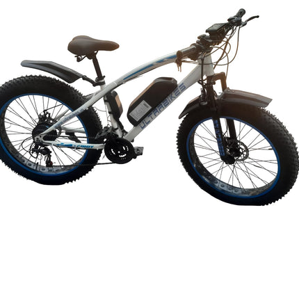 Ultrabikes Fat Electric Cycle 350 watt Motor (White) 