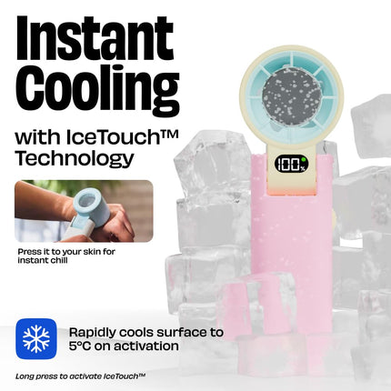 NUUK BFF Hand Fan, 13000 RPM Personal Fan with IceTouch™ Cooling | 3600mAh USB Rechargeable Battery [Up to 10H] | Quiet Foldable Fan for Travel, Commute, Office, Makeup & Outdoor | 100-Speed Dial 