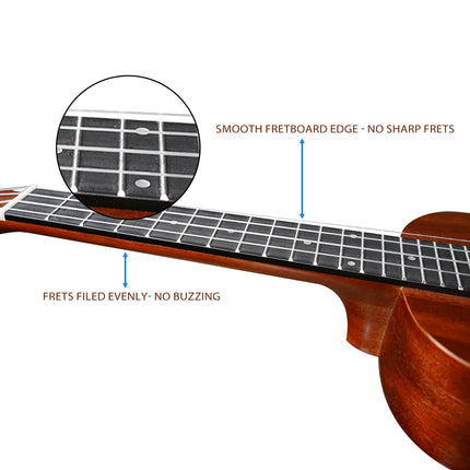 Kadence Concert Ukulele 23", Cinnamon Brown colour, fluorocarbon strings, matt finish with strap and bag (Spring Summer Collection of Ukuleles) 