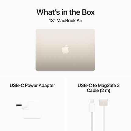 Apple 2024 MacBook Air 13″ Laptop with M3 chip: 34.46 cm (13.6″) Liquid Retina Display, 16GB Unified Memory, 512GB SSD Storage, Backlit Keyboard, 1080p FaceTime HD Camera, Touch ID- Starlight 