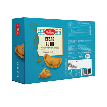 Haldiram's Kesar Gujia 400g | Gujiya Sweets | Indian Mithai | Fresh Indian Traditional Mithai | Holi Gift Hamper | Fresh Products | Royal Saffron Flavor | Festive Sweet Gift Box | Mithai for All Occasion 