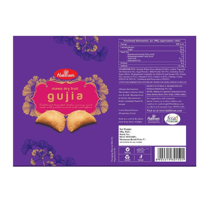 Holi Gifts - Haldiram Mewa Dry Fruit Gujia Sweet Box, Cock Herbal Non Toxic Gulal Colours Pack of 2 
