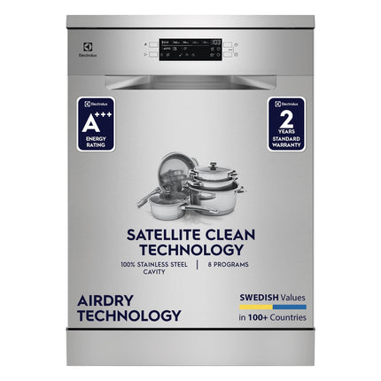 Electrolux 14 Place Settings Dishwasher Machine for Home, Fully Automatic with AirDry, In-Built Heater, Stainless Steel, UltimateCare 700, ESM48310SX 