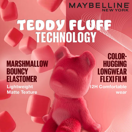 Maybelline New York Super Stay Teddy Tint - Lip and Cheek Color, Skinny Dip, 5ml | Teddy Soft Matte up to 12Hr | Multi Use | Comfortable Long wear formula |Buildable |Natural flushed look in one swipe 