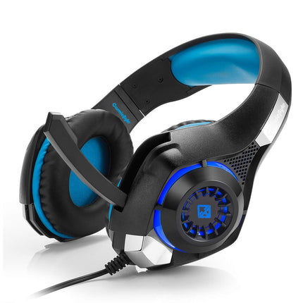 Cosmic Byte GS410 Wired Over-ear Headphones with Mic (Black/Blue, Pack Of 1) 