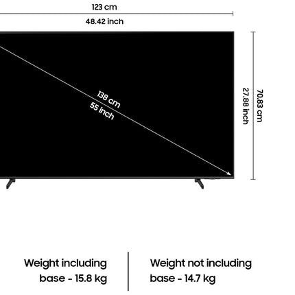 Samsung 138 cm (55 inches) 4K Ultra HD Smart QLED TV QA55QE1CAKLXL (Titan Gray) 