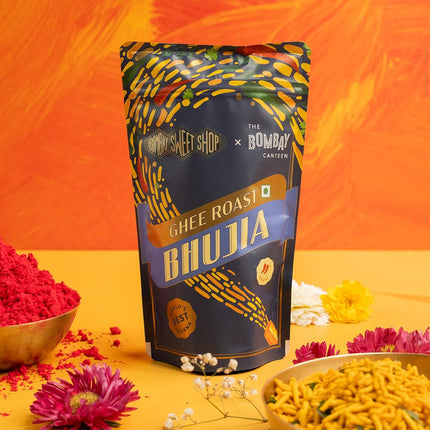 Bombay Sweet Shop Holi Gift Hampers | Holi Party Box (9 Products) | Holi Gift Hamper| Chocolate, Namkeen Snacks| Gulaal Holi Colors | Gift for Men and Women | Healthy Snacks | Premium Gift Hamper 