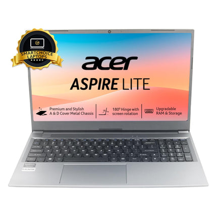 Acer [Smartchoice Aspire Lite AMD Ryzen 3 5300U Premium Thin and Light Laptop (Windows 11 Home/8 GB RAM/512 GB SSD) AL15-41 with 39.62 cm (15.6") Full HD Display, Metal Body, Steel Gray, 1.6 KG 