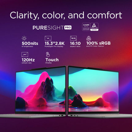 Lenovo Yoga Slim 7 Aura Edition Intel Evo Core Ultra 7 258V (32GB RAM/1TB SSD/15(38.86cm)/Copilot+ PC/Windows 11/Office Home 2024/Grey/1.53Kg), 83HM004NIN AI Laptop 