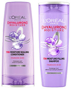L'Oreal Paris Hyaluron Moisture 72H Moisture Filling Shampoo | With Hyaluronic Acid | For Dry & Dehydrated Hair 340ML + Hyaluron Moisture Conditioner 340 mL, Regime Pack of 2 