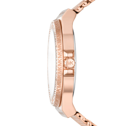 Michael Kors Stainless Steel Lennox Analog Rose Gold Dial Women Watch-Mk7336, Rose Gold Band 