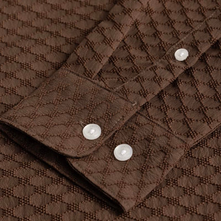 SNITCH Ludvig Light Brown Textured Shirts 