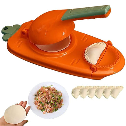 Vmoni 2-in-1 Dumpling Maker, Momo Maker, Gujiya Maker Machine, Momo Maker Machine, Kajjikayalu Karanji Maker, Samosa Maker, Skin Press Mould for Ghughra with Dumpling Puri Maker (Multi) 