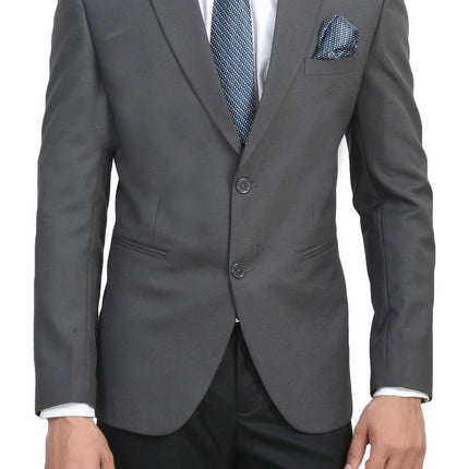 MANQ Men's Slim Fit Formal/Party Blazer Grey, Formal Blazer 