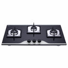 Elica 75cm 3 Burner Auto Ignition Hob | FLEXI HCT 375 DX LOTUS BK DUAL TONE | SABAF Burners | Cast Iron Pan Support | Dual Tone 8mm Toughened Glass | 5-Year Glass & Valve Warranty | Black 