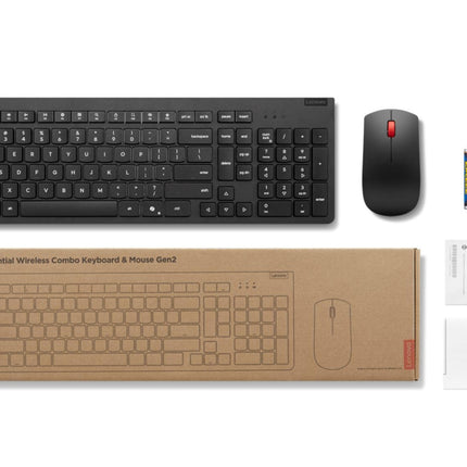 Lenovo 4X31N50708 Essential Wireless Combo Keyboard & Mouse Gen2 Black USEnglish 103P [4X31N50708] 