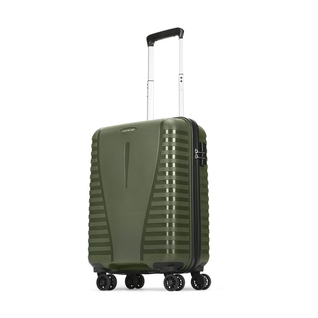 Aristocrat Cabin Polypropylene (PP) Airpro 55 Cm(Small) 8 Wheels Trolley Bags for Travel Hard Case Luggage,Lightweight Bag with Combination Lock & Robust Spinner Trolley with 7 Years Warranty (Green) 