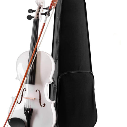 Kadence, Vivaldi 4/4 Violin With Bow, Rosin, Hard Case V001 (White) 